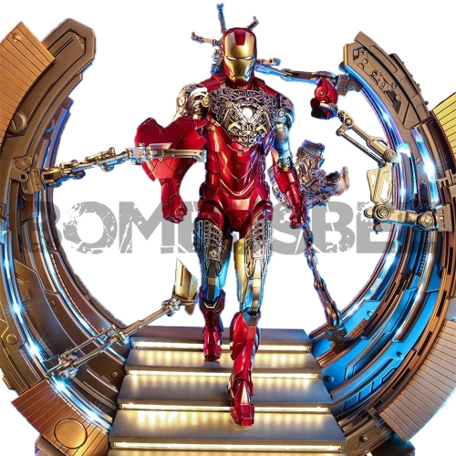 【Sold Out】Hot Toys HT MMS688D53 1/6 The Avengers Iron Man MK VI + Suit-Up Gantry Deluxe Ver. Set