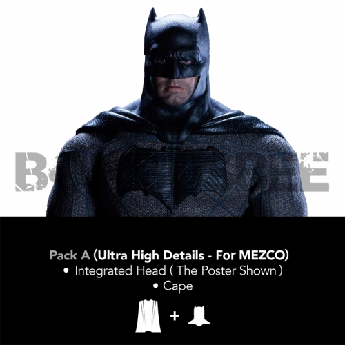 【Sold Out】Muff Toys 1/12 Batman Gotham Guardian Dark Knight Accessories Pack A Ntegrated Head + Cpae For MEZCO