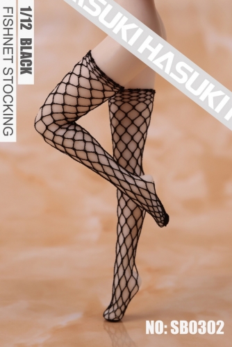 【Sold Out】Hasuki 1/12 SB0302 3D Shereo Long Tube Big Fishnet Stockings Seamless Stockings Black Color