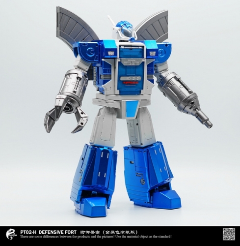 【In Stock】Pangu Toys PT-02H Mighty Miracle God Defensive Fort Metallic Blue Version