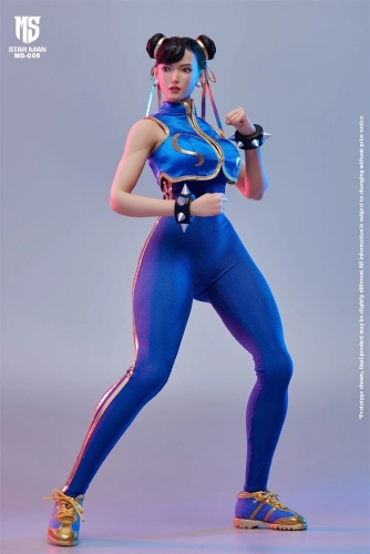 【Pre-order】Star Man 1/6 MS-008B Street Fighter Female Fighter Chun-Li Blue Jumpsuit Version Action Figure