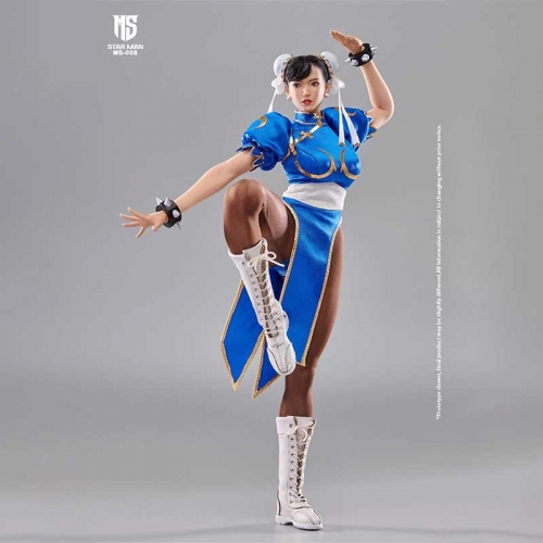 【Pre-order】Star Man 1/6 MS-008A Street Fighter Female Fighter Chun-Li Blue Cheongsam Version Action Figure