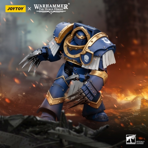 【Sold Out】JoyToy JT7394 1/18 Warhammer "The Horus Heresy" Ultramarines Cataphractii Terminator Squad Terminator with Lightning Claws