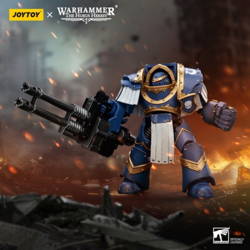 【Sold Out】JoyToy JT7486 1/18 Warhammer "The Horus Heresy" Ultramarines Cataphractii Terminator Squad Terminator with Reaper Autocannon