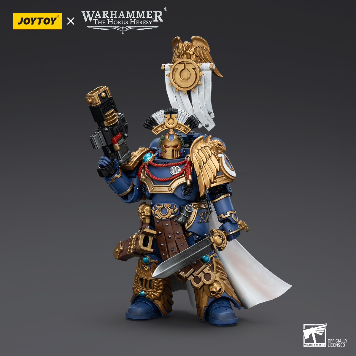 JoyToy JT00126 1/18 Warhammer The Horus Heresy Ultramarines Legion Praetor with Power Sword and Volkite Serpenta