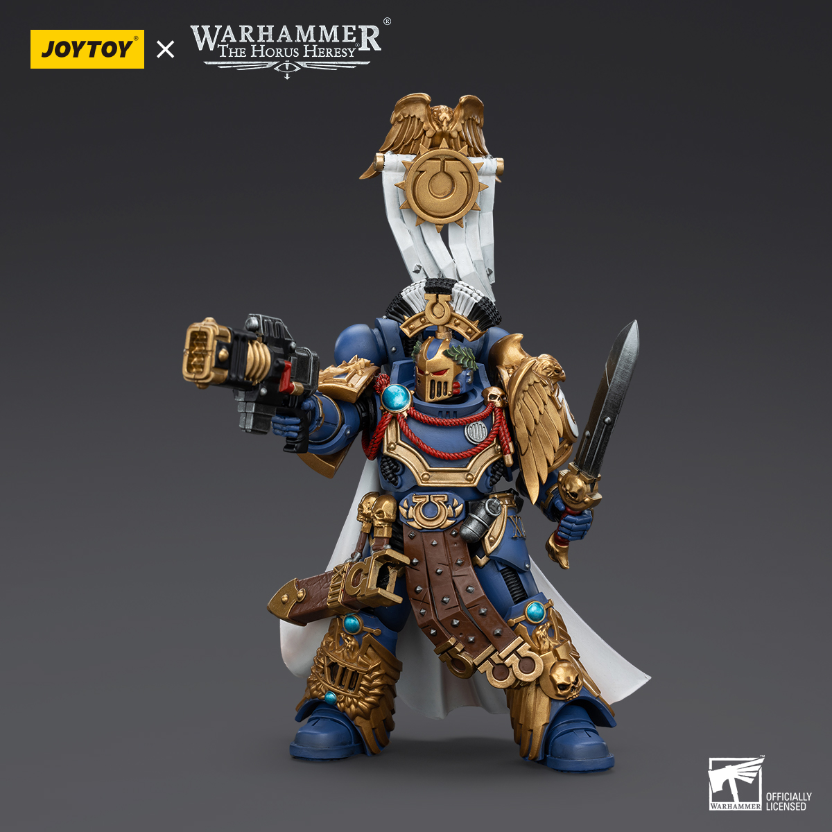 JoyToy JT00126 1/18 Warhammer The Horus Heresy Ultramarines Legion Praetor with Power Sword and Volkite Serpenta